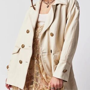Free People Top Notch Leather Jacket